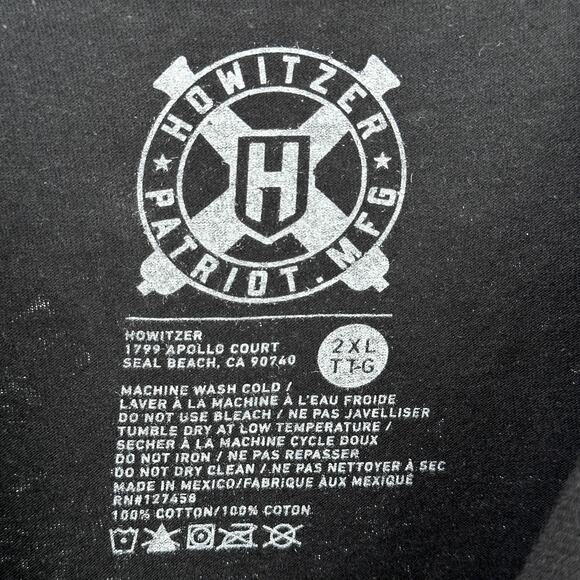 Howitzer Firefighter Always Ready T Shirt Mens Size XXL 2XL Black Back Print - Picture 7 of 8